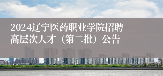 2024辽宁医药职业学院招聘高层次人才（第二批）公告