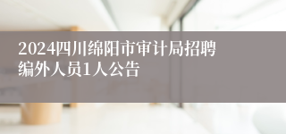 2024四川绵阳市审计局招聘编外人员1人公告