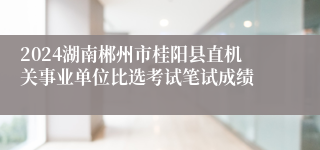 2024湖南郴州市桂阳县直机关事业单位比选考试笔试成绩