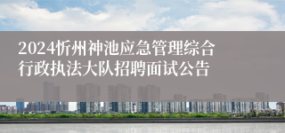 2024忻州神池应急管理综合行政执法大队招聘面试公告