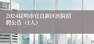 2024昆明市宜良新区医院招聘公告（1人）