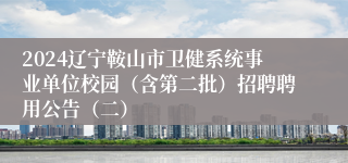 2024辽宁鞍山市卫健系统事业单位校园（含第二批）招聘聘用公告（二）