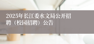 2025年长江委水文局公开招聘（校园招聘）公告