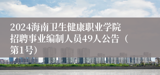 2024海南卫生健康职业学院招聘事业编制人员49人公告（第1号）