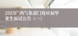 2025广西气象部门度应届毕业生面试公告（一）