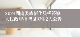 2024湖南娄底新化县槎溪镇人民政府招聘见习生2人公告
