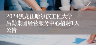 2024黑龙江哈尔滨工程大学后勤集团经营服务中心招聘1人公告