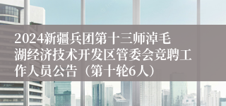 2024新疆兵团第十三师淖毛湖经济技术开发区管委会竞聘工作人员公告（第十轮6人）