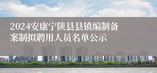 2024安康宁陕县县镇编制备案制拟聘用人员名单公示
