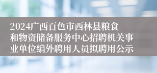 2024广西百色市西林县粮食和物资储备服务中心招聘机关事业单位编外聘用人员拟聘用公示