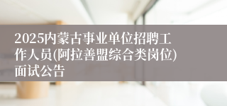 2025内蒙古事业单位招聘工作人员(阿拉善盟综合类岗位)面试公告