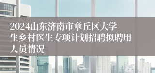 2024山东济南市章丘区大学生乡村医生专项计划招聘拟聘用人员情况
