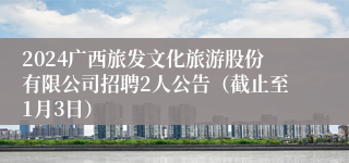 2024广西旅发文化旅游股份有限公司招聘2人公告（截止至1月3日）