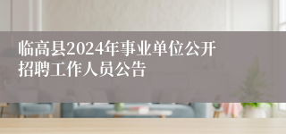 临高县2024年事业单位公开招聘工作人员公告