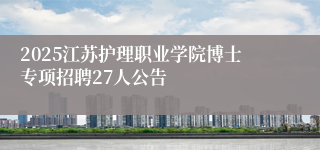 2025江苏护理职业学院博士专项招聘27人公告