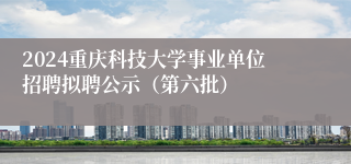 2024重庆科技大学事业单位招聘拟聘公示（第六批）