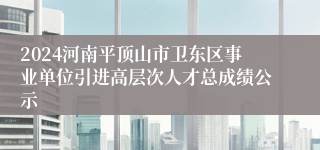 2024河南平顶山市卫东区事业单位引进高层次人才总成绩公示