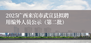 2025广西来宾市武宣县拟聘用编外人员公示（第二批）