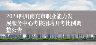 2024四川南充市职业能力发展服务中心考核招聘开考比例调整公告