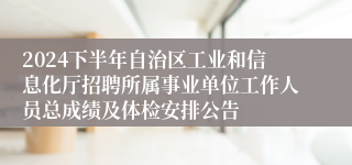 2024下半年自治区工业和信息化厅招聘所属事业单位工作人员总成绩及体检安排公告