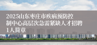 2025山东枣庄市疾病预防控制中心高层次急需紧缺人才招聘1人简章