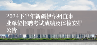 2024下半年新疆伊犁州直事业单位招聘考试成绩及体检安排公告