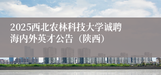 2025西北农林科技大学诚聘海内外英才公告（陕西）