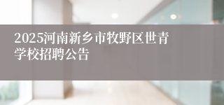 2025河南新乡市牧野区世青学校招聘公告