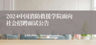 2024中国消防救援学院面向社会招聘面试公告