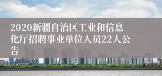 2020新疆自治区工业和信息化厅招聘事业单位人员22人公告