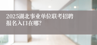 2025湖北事业单位联考招聘报名入口在哪？