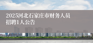 2025河北石家庄市财务人员招聘1人公告