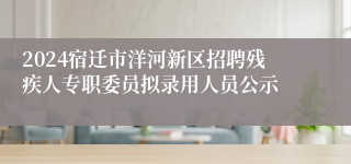2024宿迁市洋河新区招聘残疾人专职委员拟录用人员公示