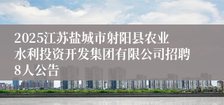 2025江苏盐城市射阳县农业水利投资开发集团有限公司招聘8人公告