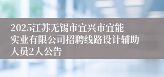 2025江苏无锡市宜兴市宜能实业有限公司招聘线路设计辅助人员2人公告