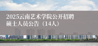 2025云南艺术学院公开招聘硕士人员公告（14人）