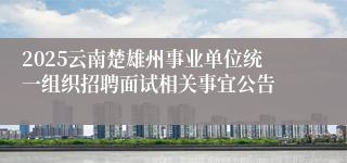 2025云南楚雄州事业单位统一组织招聘面试相关事宜公告