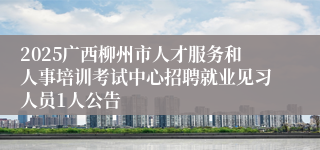 2025广西柳州市人才服务和人事培训考试中心招聘就业见习人员1人公告