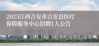 2025江西吉安市吉安县医疗保障服务中心招聘1人公告