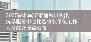 2025湖北咸宁市通城县防汛抗旱服务中心比选事业单位工作人员综合成绩公布                                    	                                                                        2025-02-24