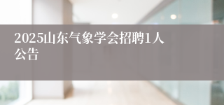 2025山东气象学会招聘1人公告
