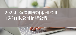 2025广东深圳先河水利水电工程有限公司招聘公告