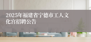 2025年福建省宁德市工人文化宫招聘公告