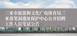 三亚市旅游和文化广电体育局三亚落笔洞遗址保护中心公开招聘工作人员笔试公告