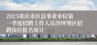 2025重庆市区县事业单位第一季度招聘工作人员沙坪坝区招聘岗位报名统计