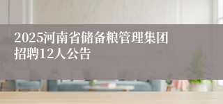 2025河南省储备粮管理集团招聘12人公告