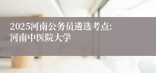 2025河南公务员遴选考点:河南中医院大学