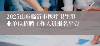 2025山东临沂市医疗卫生事业单位招聘工作人员报名平台