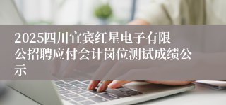 2025四川宜宾红星电子有限公招聘应付会计岗位测试成绩公示