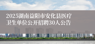 2025湖南益阳市安化县医疗卫生单位公开招聘30人公告